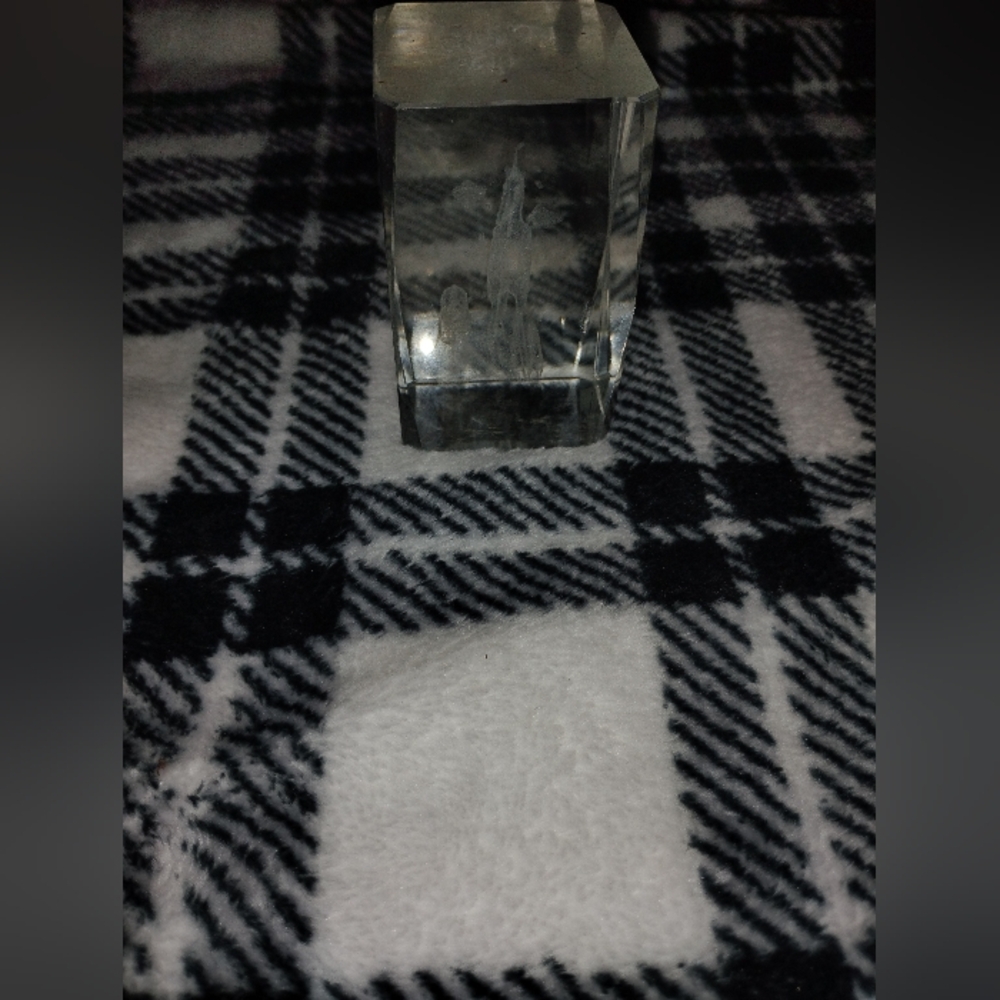 Laser Etched Unicorn Cube Made From Glass